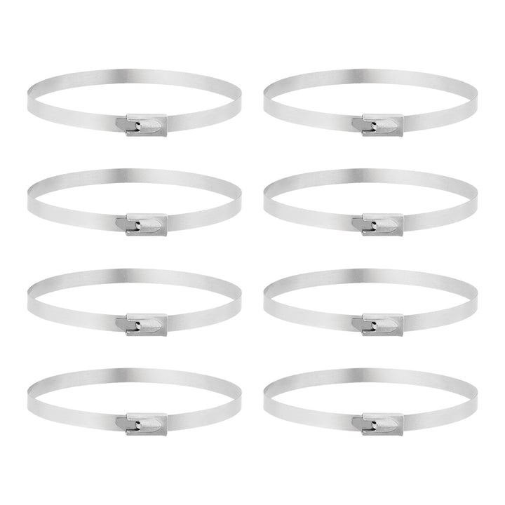 8" Stainless Locking Cable Ties (8-Pack)