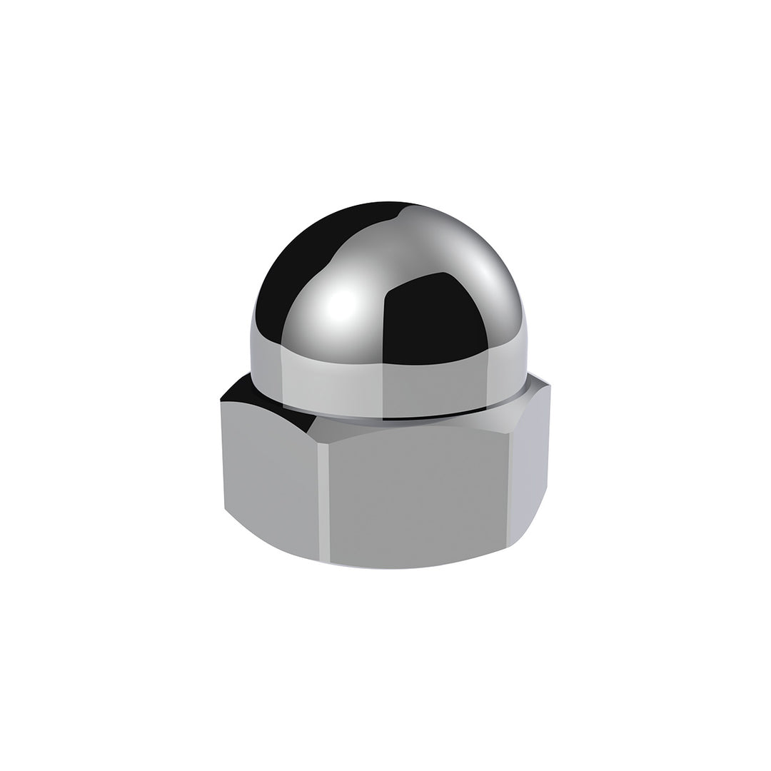 1/2" x 11/16" Chrome Die-Cast Acorn Nut Cover (50 pcs/Box)