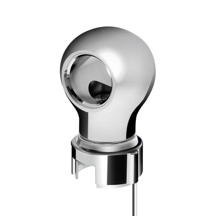 Thread-On Chrome Charlotte Style Gearshift Knob With LED 13/15/18 Speed Adapter - White LED