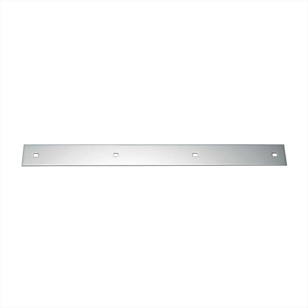 2" x 20" Chrome Top Mud Flap Plain Plate - Bolt Thru