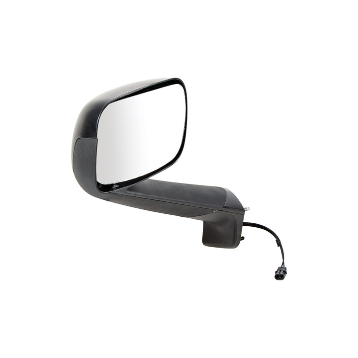 Black Hood Mirror With Heated Lens For 2018-2025 Freightliner Cascadia - Driver