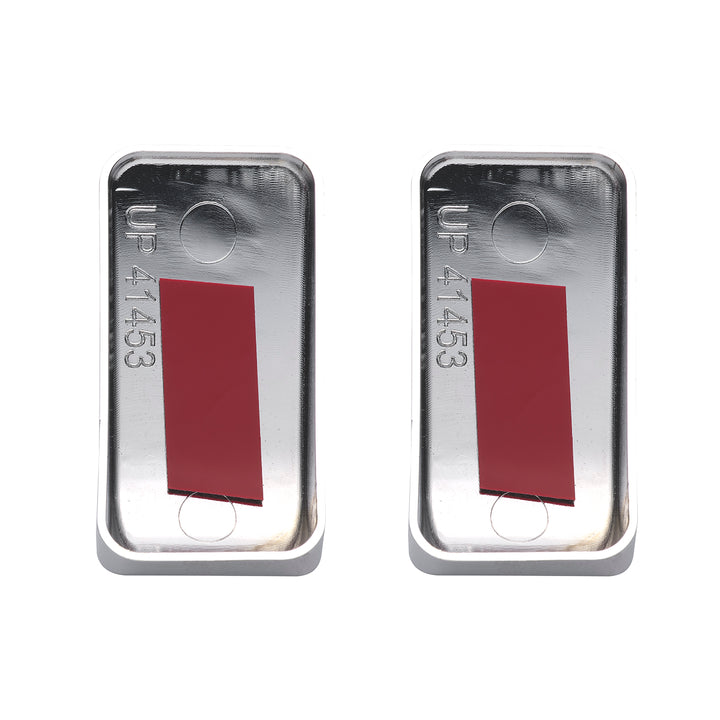Chrome Plastic Blank Switch Covers For Kenworth T680, T880, W990 (Card Of 2)