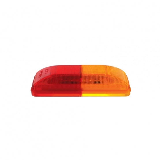 6 LED Rectangular Fender Mount Light (Clearance/Marker) With Amber &amp; Red Lens (Bulk)