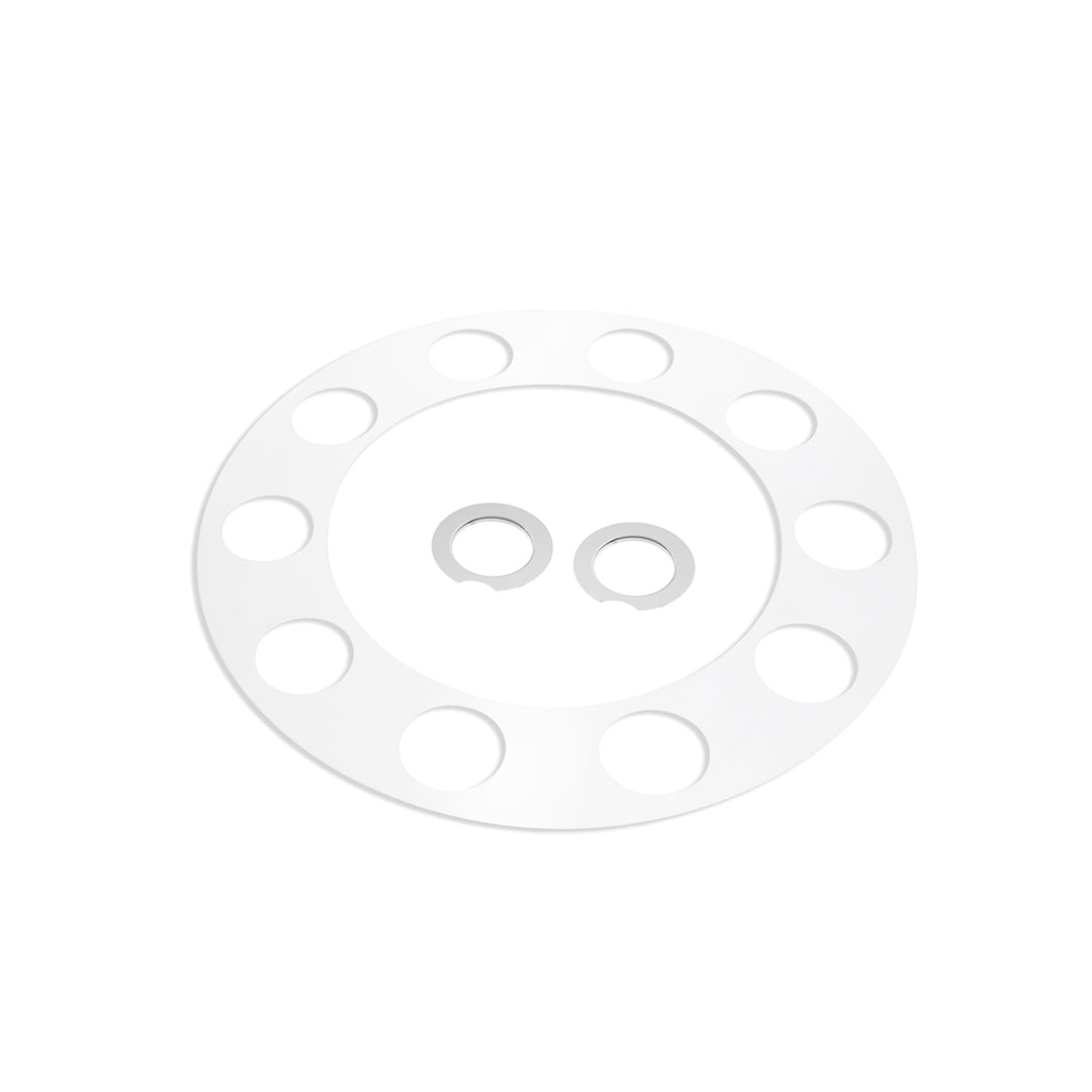 Dome Rear Axle Cover With 33mm Standard Style Push-On Nut Covers - Chrome