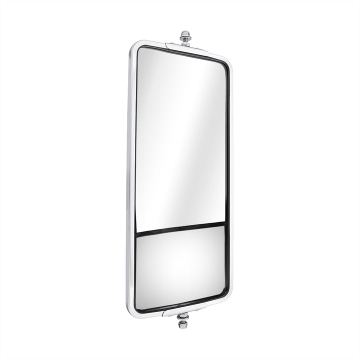 7" x 16" 430 Stainless Steel West Coast Style Mirror With Convex Lower Mirror - Non Heated