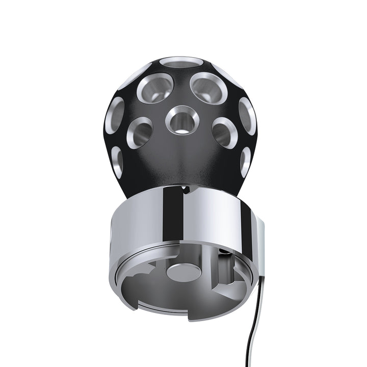 Thread-On Matte Black Phoenix Style Ball Gearshift Knob With LED 9/10 Speed Adapter - Purple LED