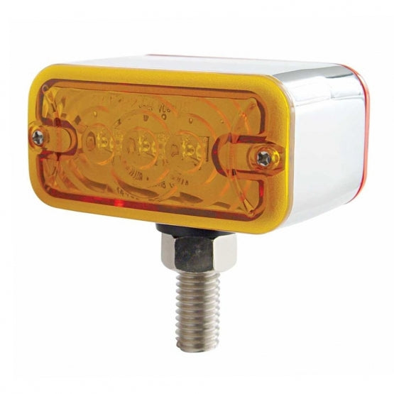 6 LED Double Face Light - T - Mount - Amber &amp; Red LED/Amber &amp; Red Lens