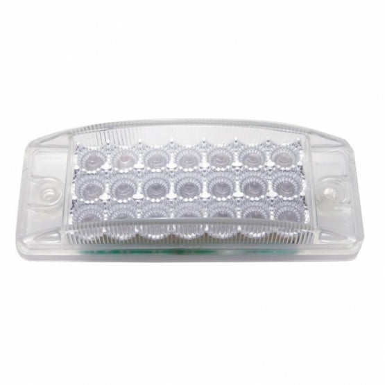 21 LED Reflector Rectangular Light (Clearance/Marker) - Amber LED/Clear Lens (Bulk)