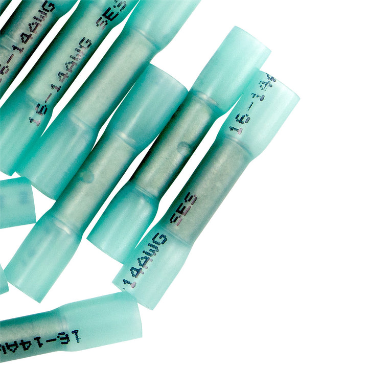 16-14 AWG CS Heat Shrink Butt Connector - Blue (25-Pack)
