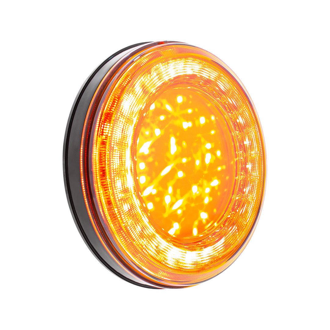 33 LED 4" Round Lumos Light S - Series (Turn Signal) - Amber LED/Amber Lens
