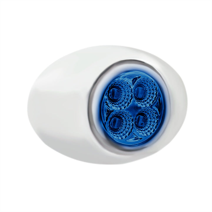 4 LED Double Fury Light (Clearance/Marker) - Red &amp; Blue LED/Clear Lens