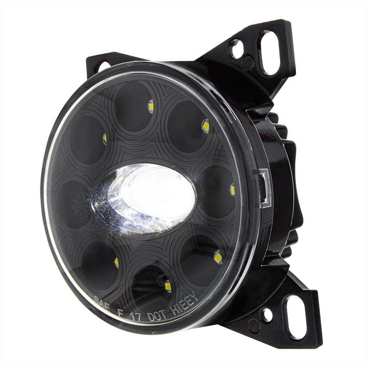 9 LED Projector Fog Light With LED Position Lights For Peterbilt 579/587 &amp; Kenworth T660 - Black