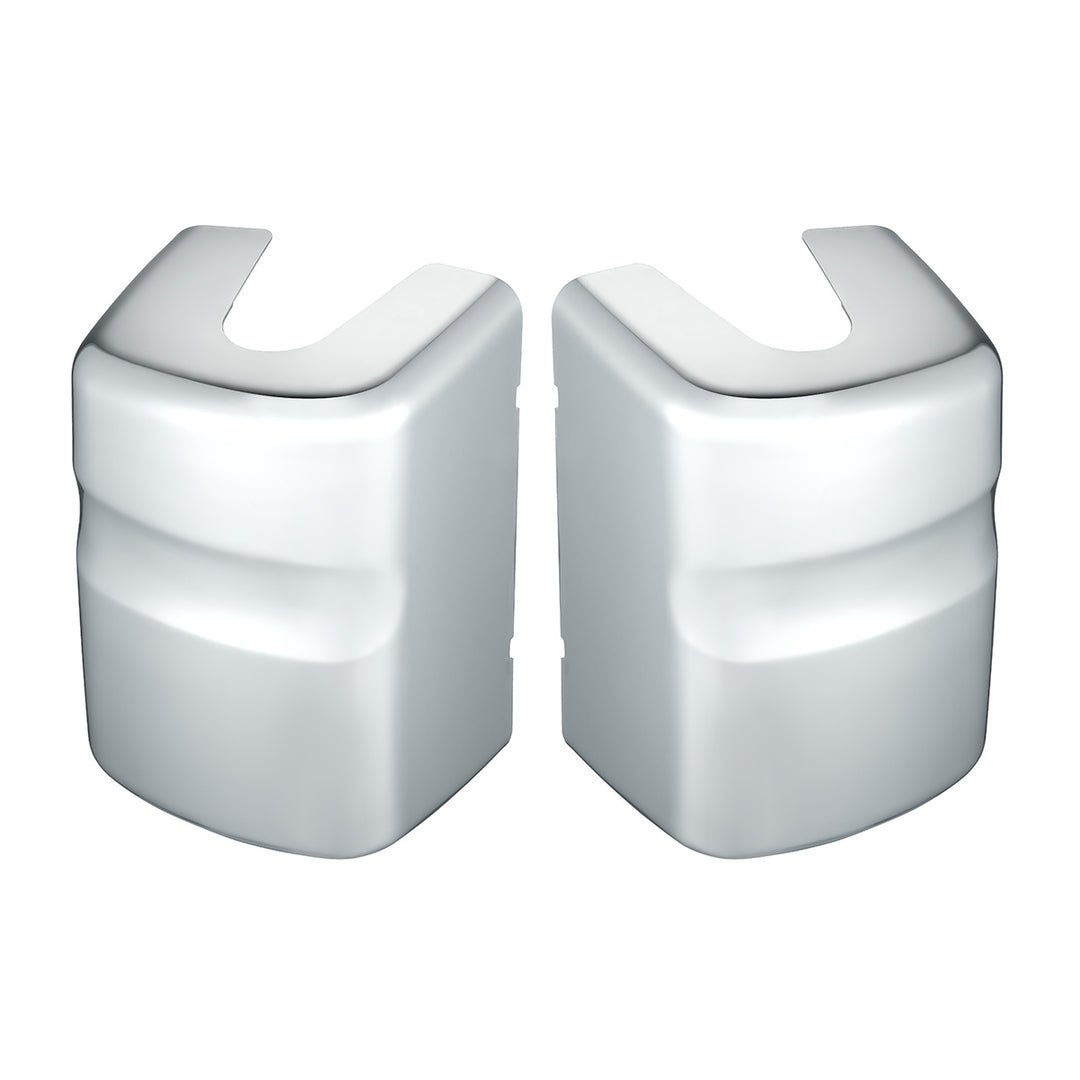 Chrome Plastic Bottom Mirror Post Covers For 2000-2010 International 9200I/9400I/9900I (Pair)
