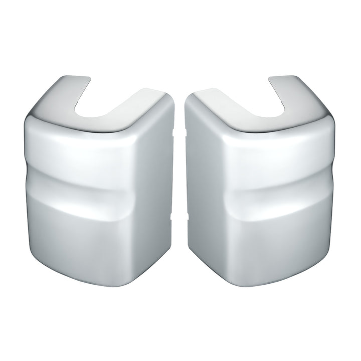 Chrome Plastic Bottom Mirror Post Covers For 2000-2010 International 9200I/9400I/9900I (Pair)