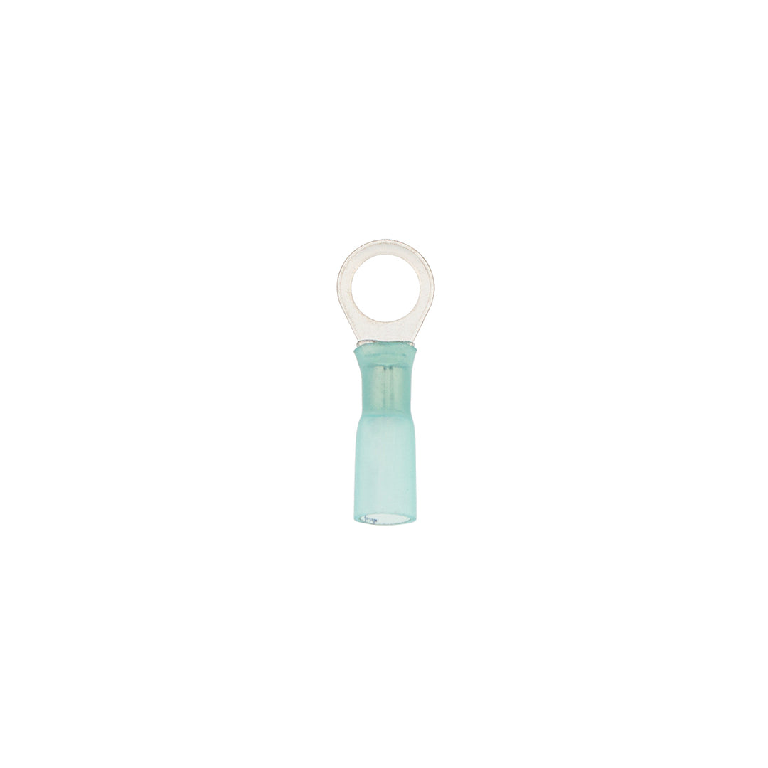 16-14 AWG 5/16" Stud CS Heat Shrink Ring Terminal - Blue (5-Pack)