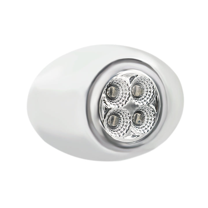 4 LED Double Fury Light (Clearance/Marker) - Amber &amp; Green LED/Clear Lens