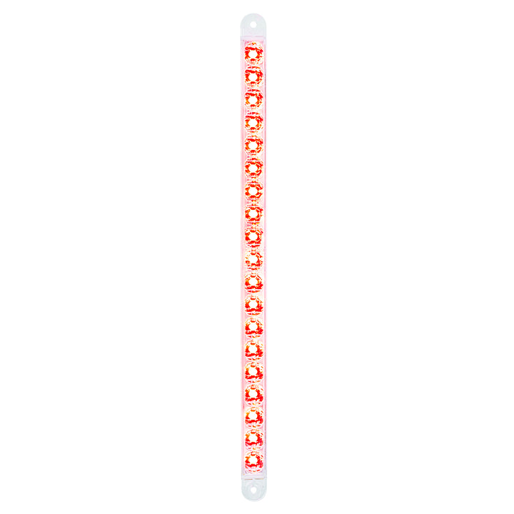 19 LED 12" Reflector Light Bar (Stop, Turn &amp; Tail) - Red LED/Clear Lens (Bulk)