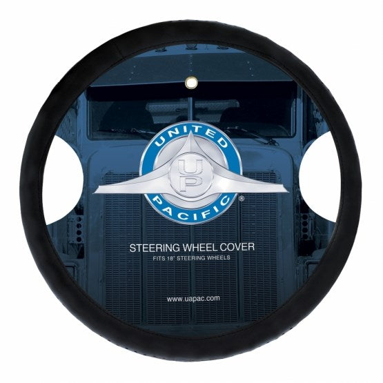 18" Perforated Leather Steering Wheel Cover - Blue