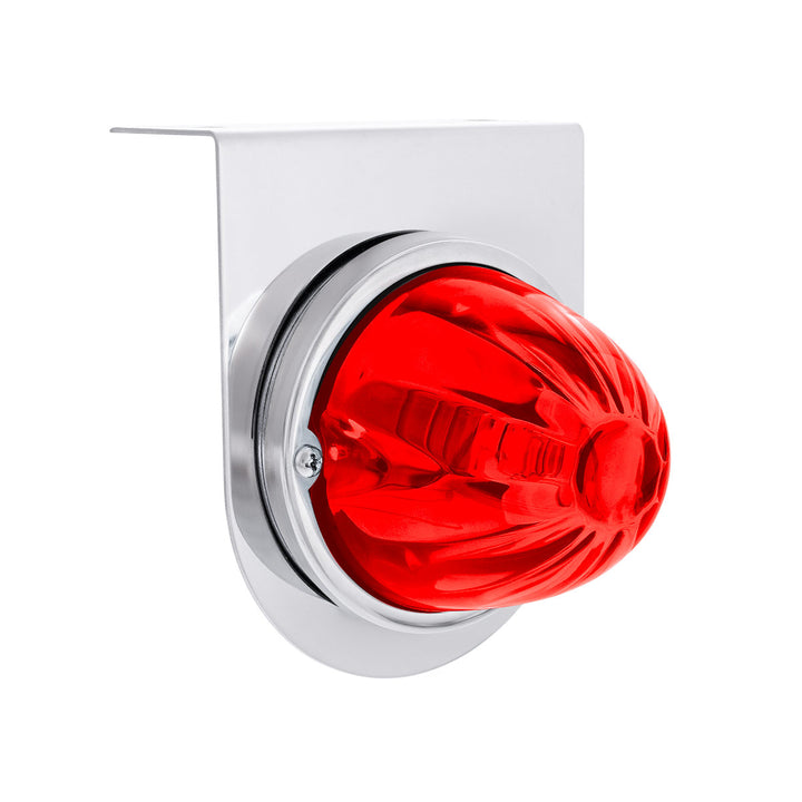 UltraBurst Glass Watermelon Light With Stainless Steel Light Bracket Kit - Red LED/Red Lens