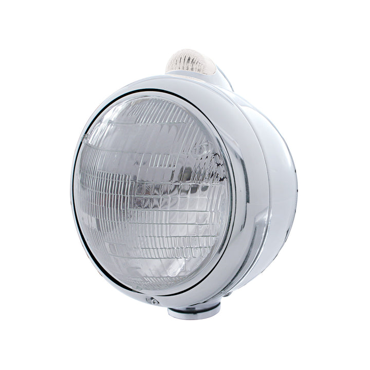 Stainless Steel Guide 682-C Headlight 6014 &amp; Dual Mode LED Signal - Clear Lens