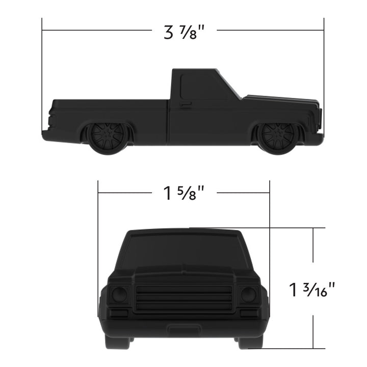Solid Die-Cast 1973-1987 Chevrolet Truck Style Paper Weight - Matte Black