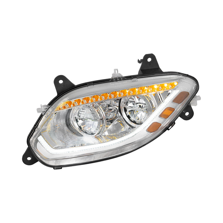 Chrome 86 LED Headlight For 2018-2025 International LT - Driver
