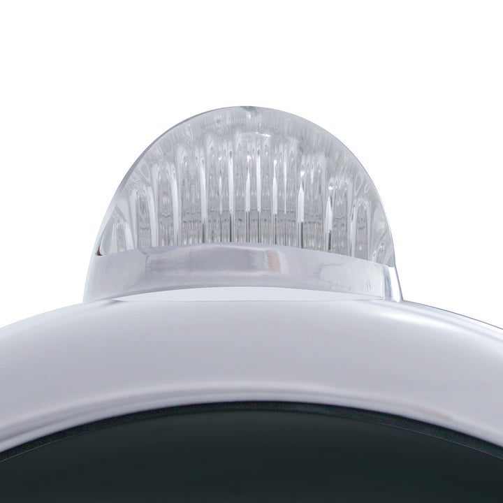 Stainless Steel Guide 682-C Headlight No Bulb With Dual Mode LED Signal - Clear Lens