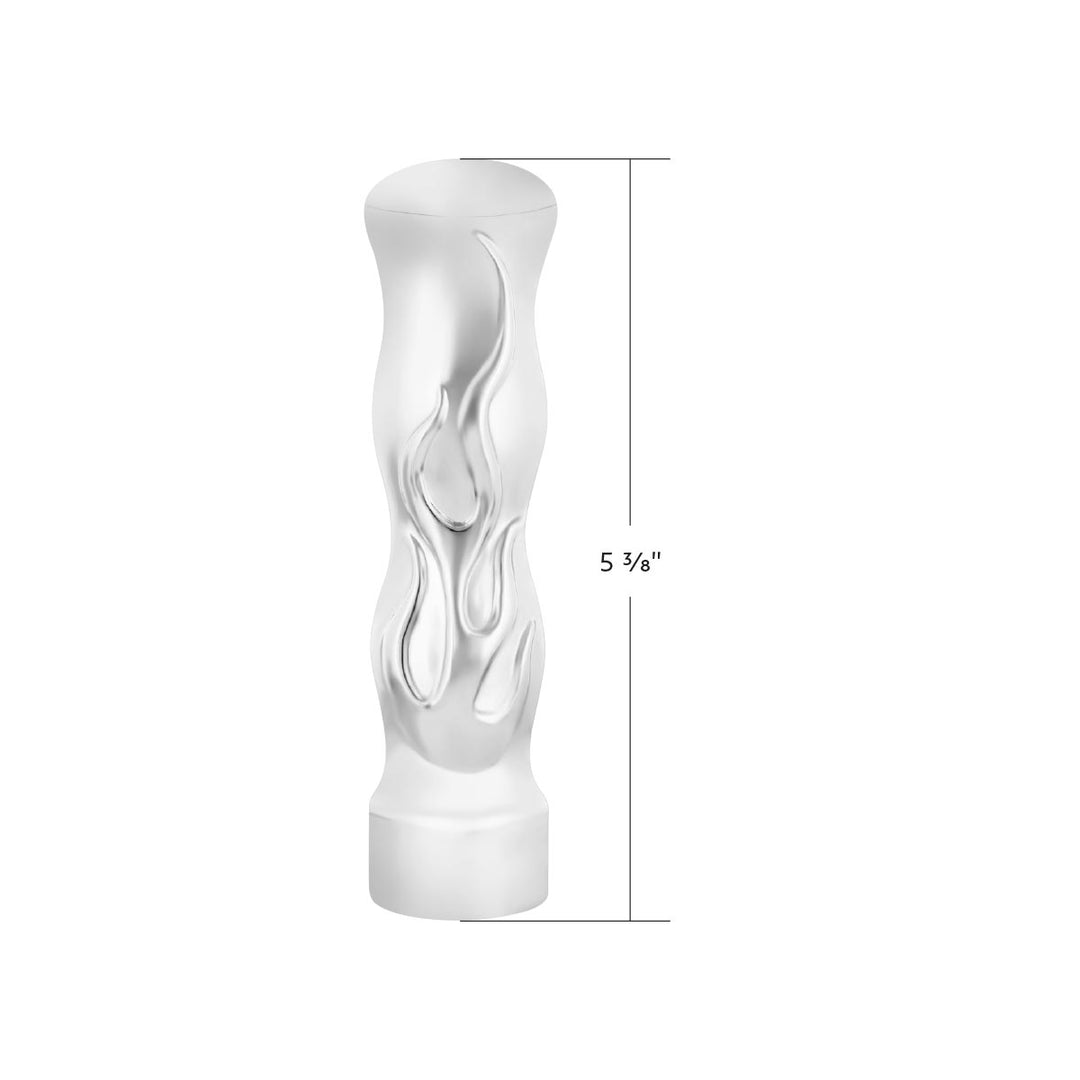 1/2" - 13 Thread On Flame Gearshift Knob - Chrome