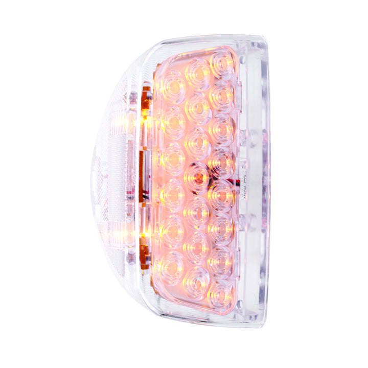 31 LED Turn Signal Light For 1987-2007 Peterbilt 379/378/357 - Amber LED/Clear Lens