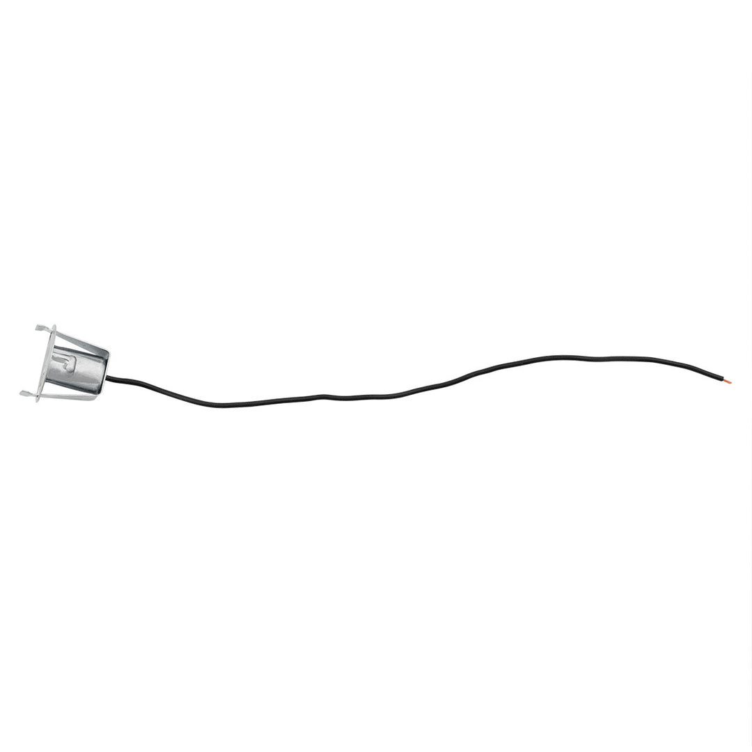 1 - Wire Universal Single Contact Instrument Panel &amp; License Plate Light Socket w/ Spring Clip Mount, 1 Pc.