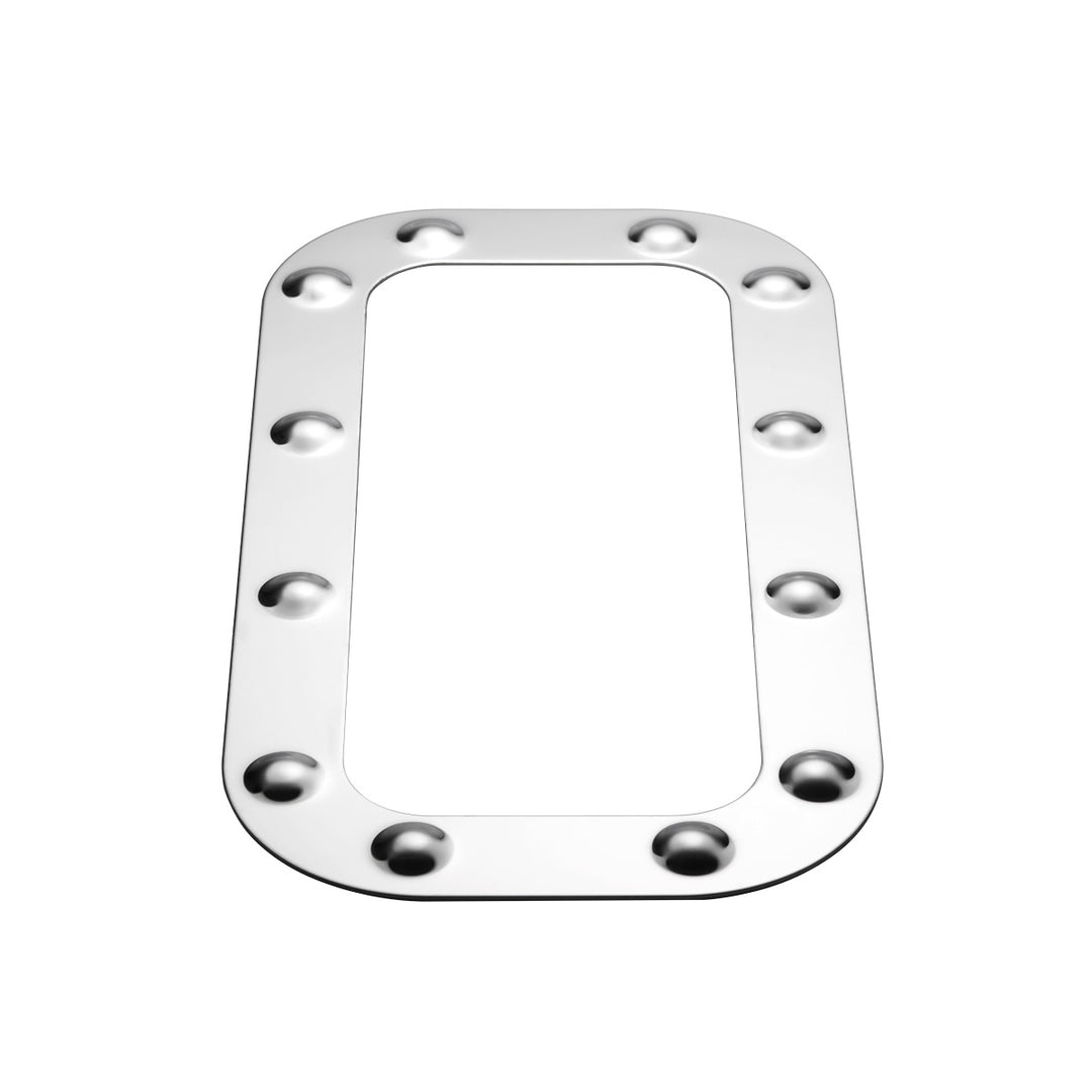 Peterbilt Stainless Dimpled Vent Door Trim (Card of 2)