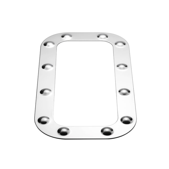 Peterbilt Stainless Dimpled Vent Door Trim (Card of 2)