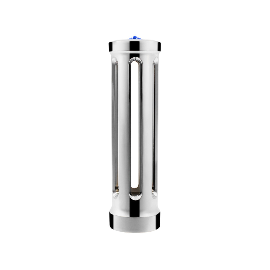M30 x 3.5 Thread-On Sonoma Style Gearshift Knob - Blue Crystal/Chrome