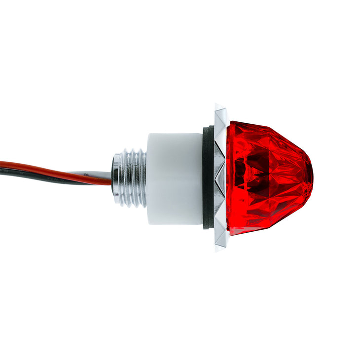 2 LED Dual Function Mini Crystal Watermelon Light (Clearance/Marker) - Red LED/Red Lens