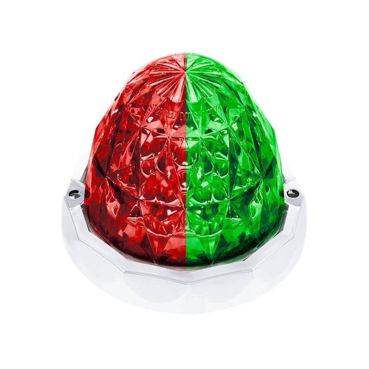 Double Fury 19 LED Dual Function Crystal Watermelon Light Kit With Bezel - Red &amp; Green LED/Clear Lens