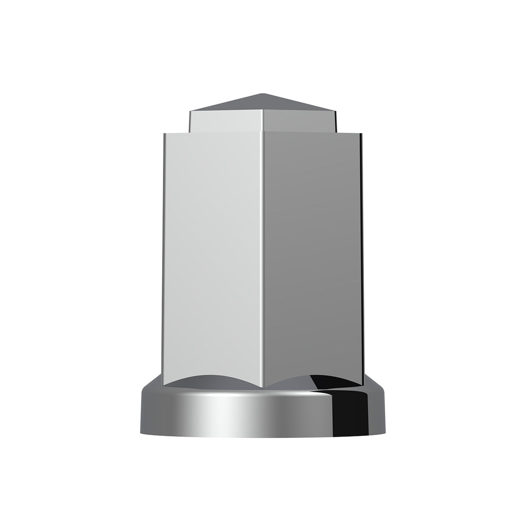 33mm X 3" Tall Chrome Plastic Hexagon Style Thread-On Nut Cover (Bulk)