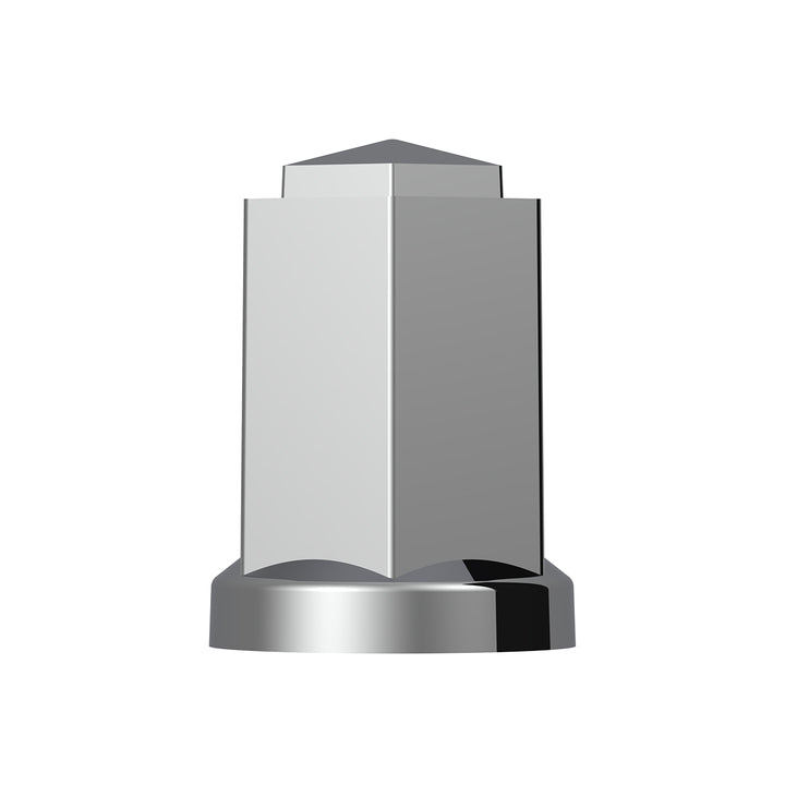 33mm X 3" Tall Chrome Plastic Hexagon Style Thread-On Nut Cover (Bulk)