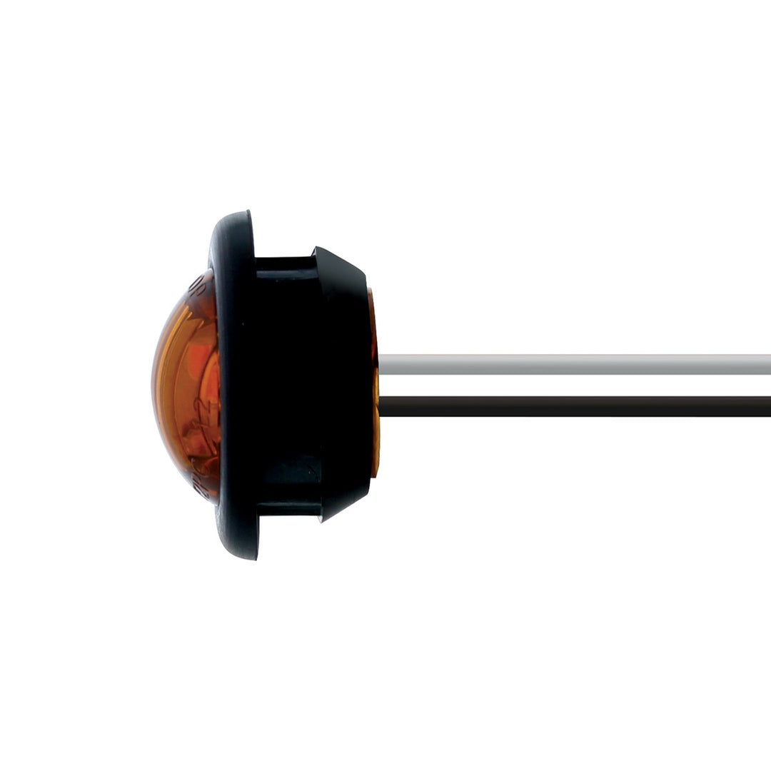 Single SMD LED 3/4" Mini Light (Clearance/Marker) With Rubber Grommet - Amber LED/Amber Lens