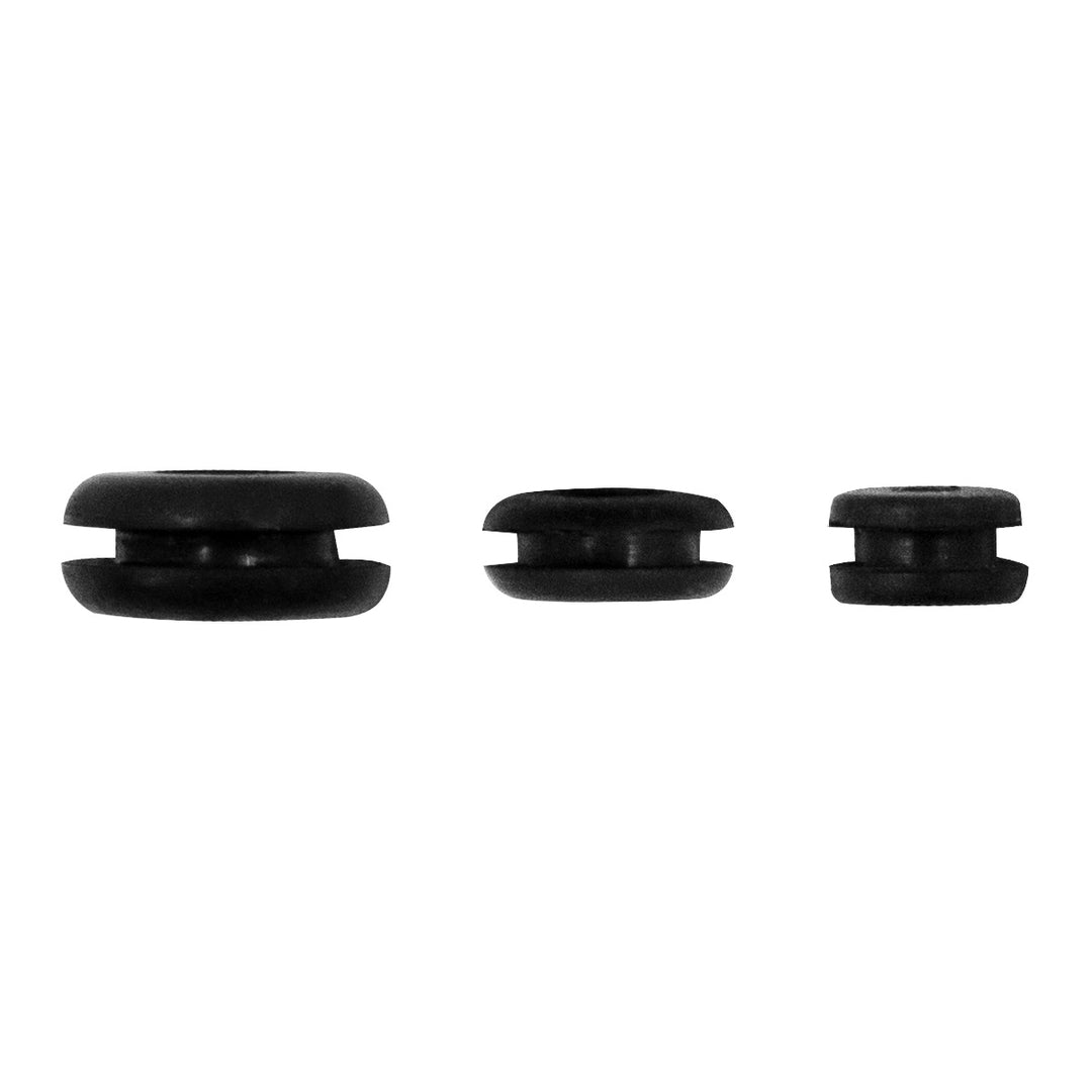 1/4",5/16",3/8" Mounting Holes Black Vinyl Grommets (13-Pack)