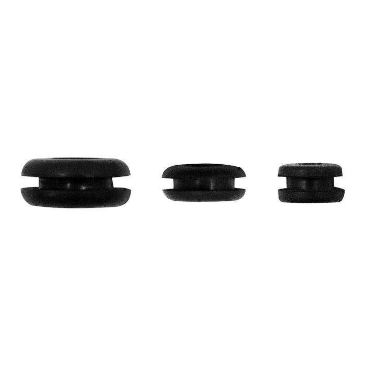 1/4",5/16",3/8" Mounting Holes Black Vinyl Grommets (13-Pack)