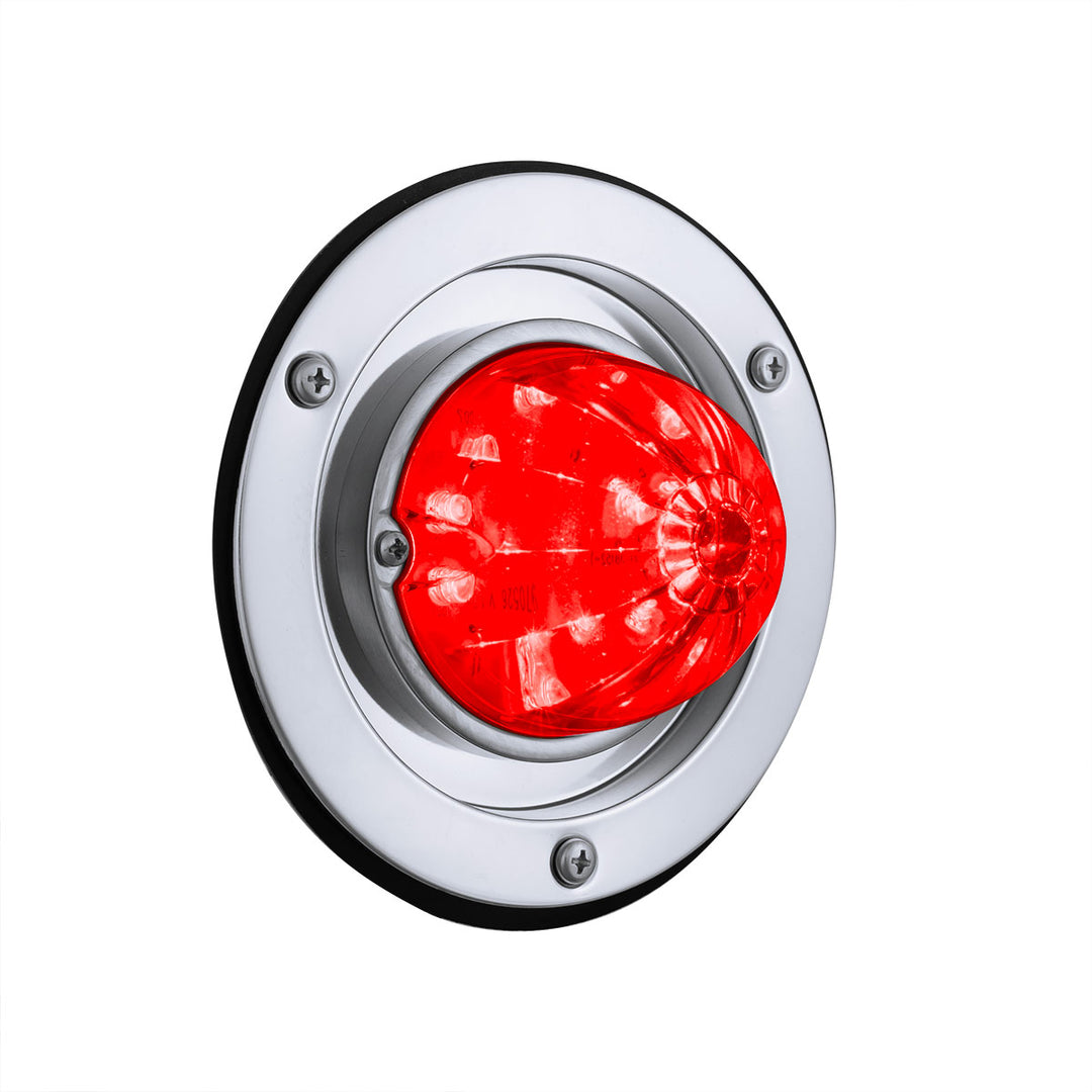 17 LED Dual Function Watermelon Light Sleeper Bunk Kit With 304 Stainless Steel Bezel - Red LED/Red Lens