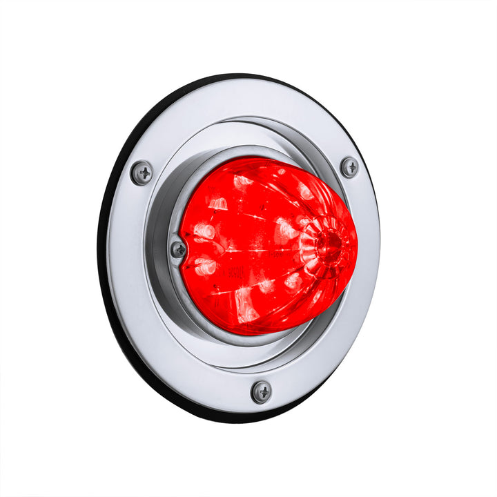 17 LED Dual Function Watermelon Light Sleeper Bunk Kit With 304 Stainless Steel Bezel - Red LED/Red Lens