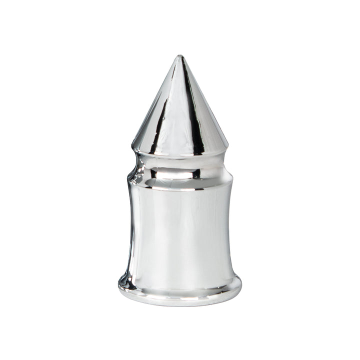 33mm X 4 3/8" Chrome Plastic V - Spike Nut Cover - Push-On (Bulk)