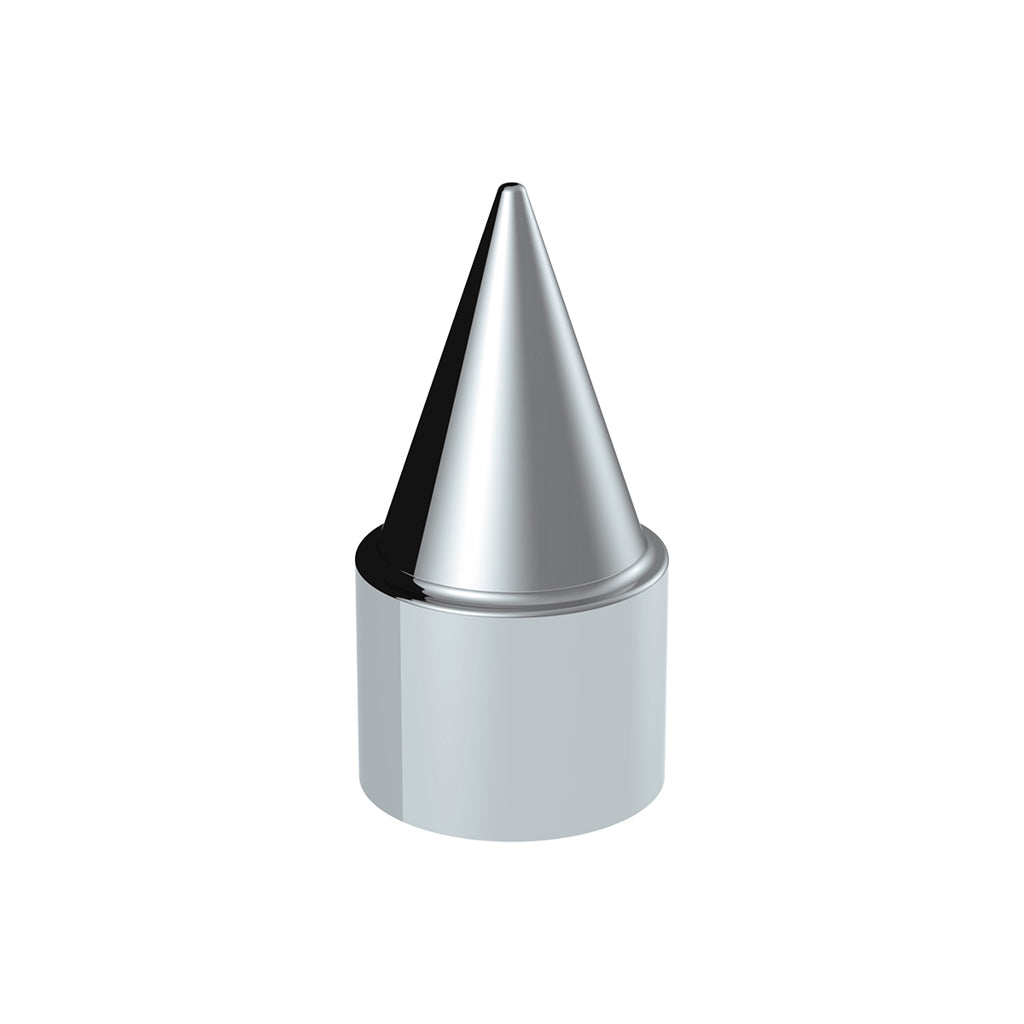 1-1/2" x 4-1/4" Chrome Plastic Stiletto Nut Covers - Push-On (10-Pack)
