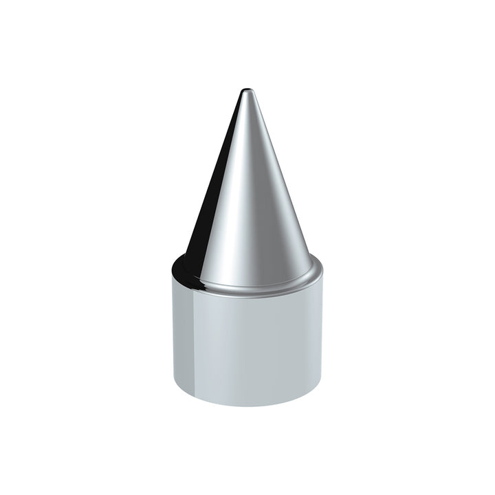 1-1/2" x 4-1/4" Chrome Plastic Stiletto Nut Covers - Push-On (10-Pack)