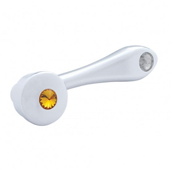 Chrome Die-Cast Window Crank With 3/8” Square Adapter - Amber Crystal