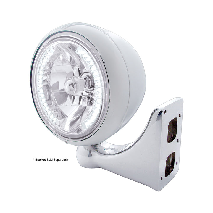 Stainless Steel Guide 682-C Style Headlight H4 Bulb With 34 White LED