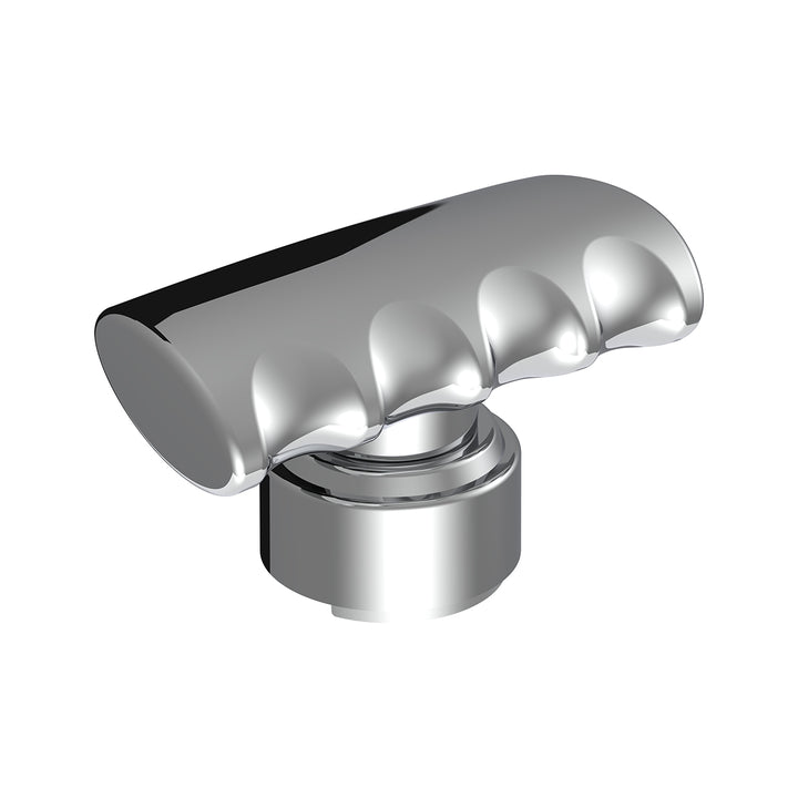 Thread-On T-Shape Gearshift Knob With Chrome 13/15/18 Speed Adapter - Chrome