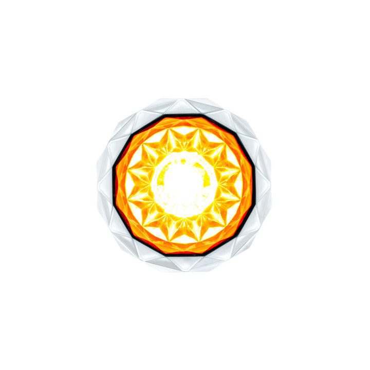 2 LED Dual Function Mini Crystal Watermelon Light (Clearance/Marker) - Amber LED/Clear Lens