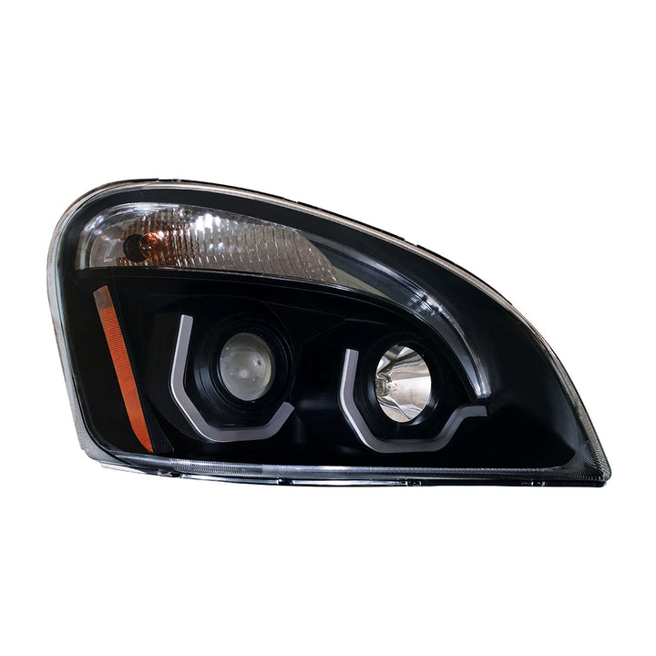 Blackout Projection Headlight With White LED Position Light For 2008-2017 Freightliner Cascadia - Passenger